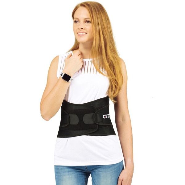Back Support Brace (22cm, Black, Medium) - NWA-152
