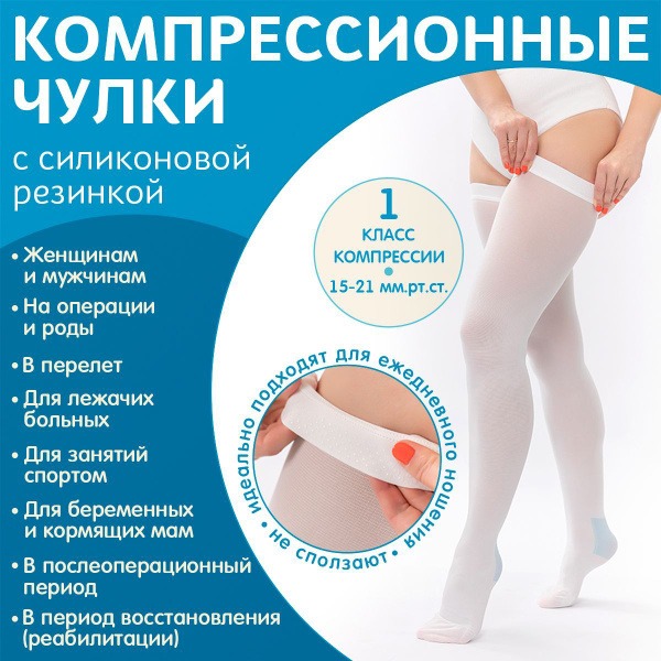 Ivory Compression Stockings - 15-21 mmHg, Medical Grade, 2 Pack
