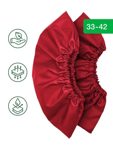 Reusable Fabric Shoe Covers with Waterproof Coating (Sizes 33-42)