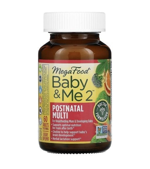 MegaFood Baby & Me Postnatal Multivitamin - 60 Tablets
