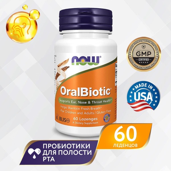 Oralbiotic Blis K12 Lozenges: Throat & Nose Microbiome Support, ENT Infection Prevention