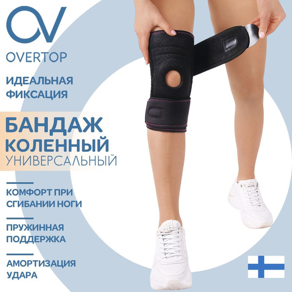 Knee Brace with 4 Stabilizing Ribs: Orthopedic Support, Adjustable