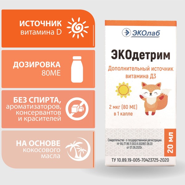 Liquid Vitamin D3 for Kids & Adults: 80 IU, Coconut MCT Oil