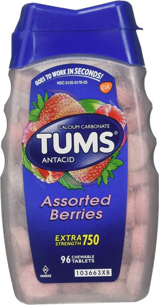 Tums Fruit Chewables: Fast-Acting Heartburn Relief, 96 Count