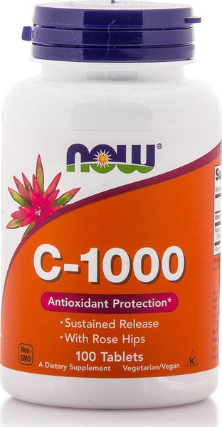Vitamin C 1000mg with Rose Hips for Immunity - 100 Tablets
