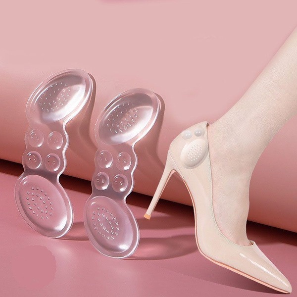 Silicone Heel Grips & Cushions: 3mm Transparent, Anti-Blister, Anti-Chafing