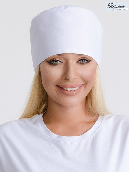 White Medical Bouffant Cap with Ties - Disposable & Reusable Options