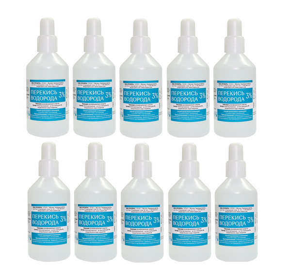 10 x 100ml Bottles of 3% Hydrogen Peroxide