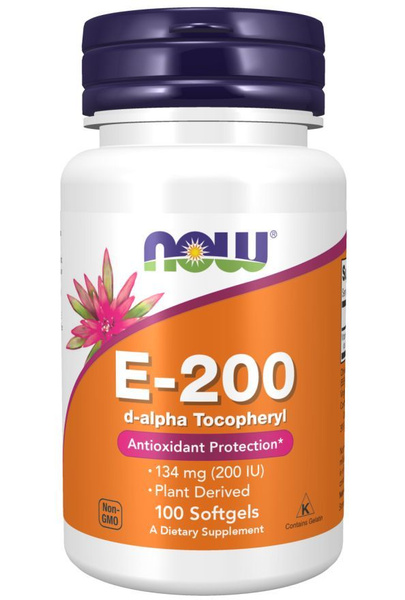 Vitamin E 200 IU (100 Capsules) - NOW Foods E-200: Supports Heart, Immune System & Antioxidant