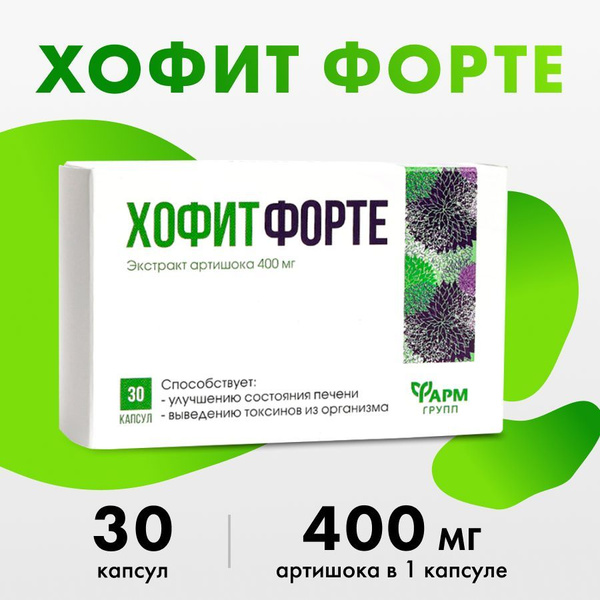 Hofit Forte Artichoke Liver Support Capsules (500mg, 30 Count)