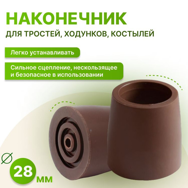 28mm Tip for Crutches, Walkers, & Toilet Chairs (HMP28)