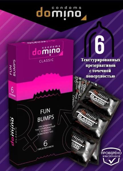 Domino Classic Fun Bumps Condoms (6 Pack)