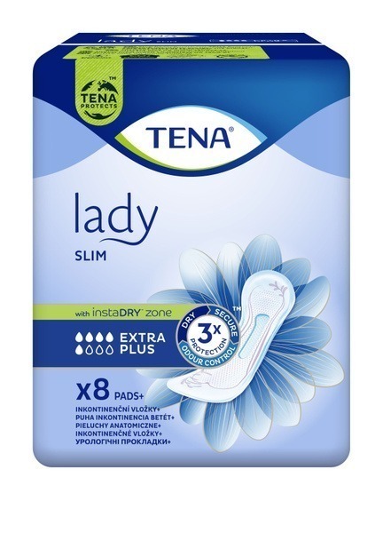 Tena Lady Slim Extra Plus Urinary Incontinence Pads (8 Count)