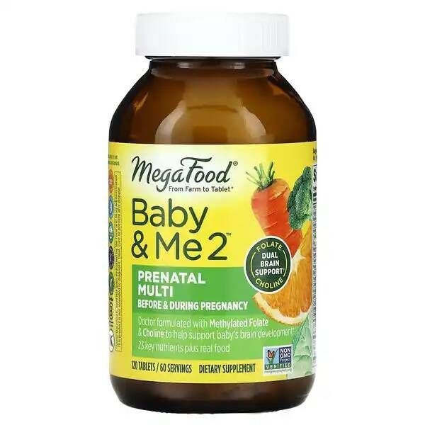MegaFood Baby & Me Prenatal Vitamins (120 Tablets)