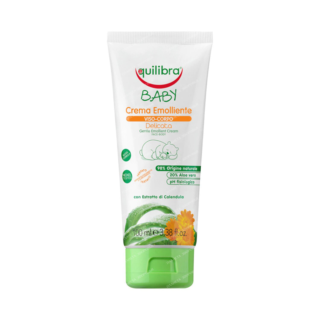 EQUILIBRA Baby Gentle Softening Cream for Face and Body, 100 ml (new design)