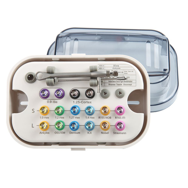 Colorful Dynamometric Wrench for Dental Implants: Universal Implant Restoration Kit