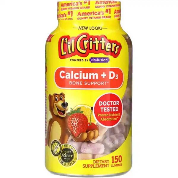 L'il Critters Gummy Vitamins: Calcium & Vitamin D3 - Cherry, Orange & Strawberry - 150 Count