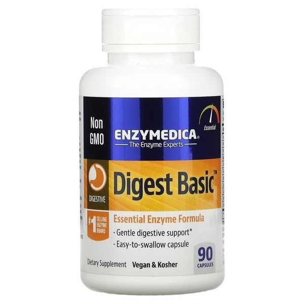 Enzymedica Digest Basic: 90 Capsules - Essential Digestive Enzymes