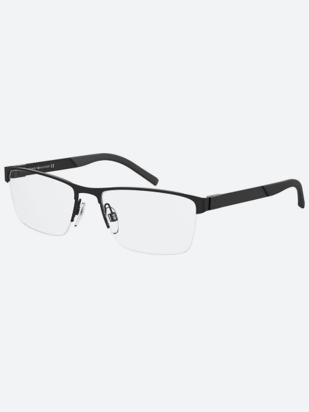 Men's Tommy Hilfiger Black Matte Eyeglass Frames 1037180035839