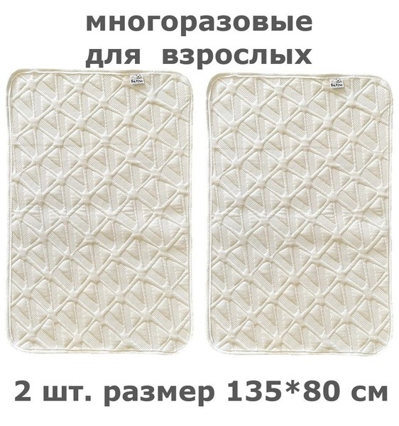 Reusable Adult Absorbent Underpads (80x135cm, 2 Pack)