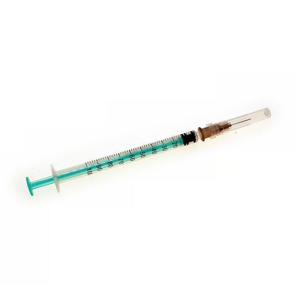 Insulin Syringe 1ml U-100, 27G Needle (20 Pack)