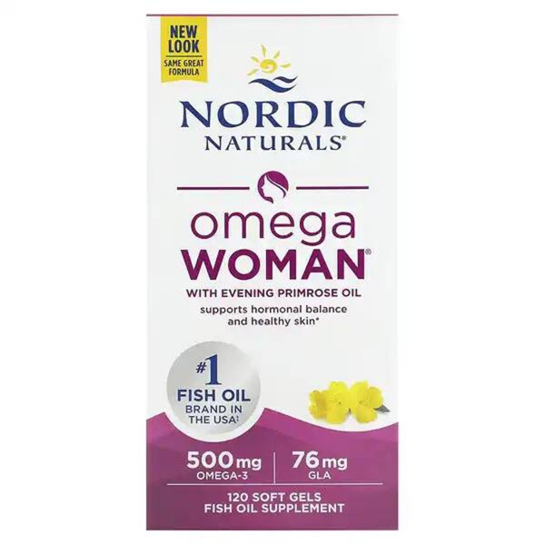 Nordic Naturals Omega Woman: Omega-3 EPA/DHA with Evening Primrose Oil, 120 Capsules