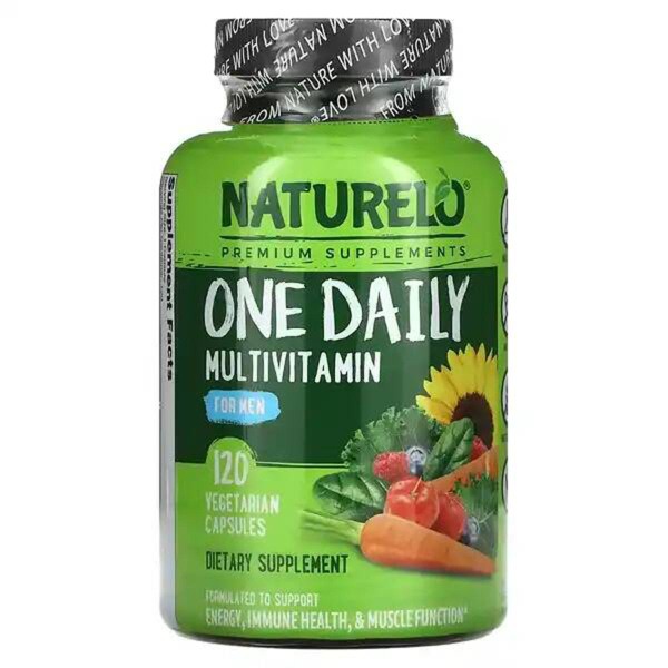NATURELO Multivitamins Dietary Supplement for Men, 120 Vegetarian Capsules