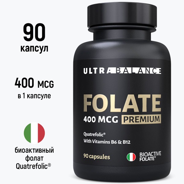 UltraBalance Premium Folate 400 mcg - Methylfolate for Women's Health