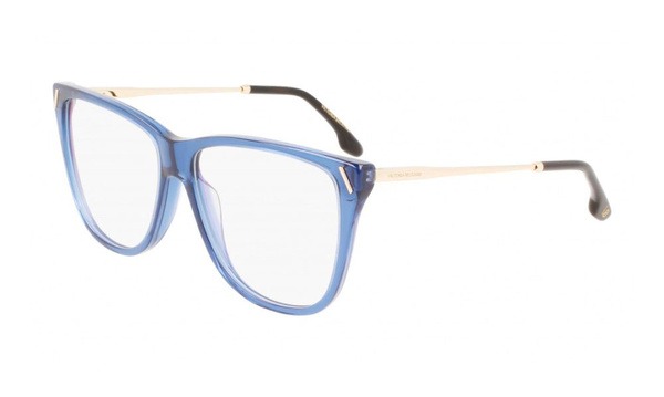 Victoria Beckham VB2636 Sunglasses: Blue Rectangular Acetate Frames