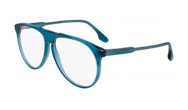 Victoria Beckham VB2602 Sunglasses: Blue Acetate Panto Frame