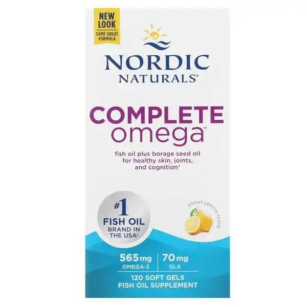 Nordic Naturals Complete Omega-3 Lemon Flavor 120 Capsules (282.5mg)