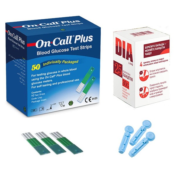 On Call Plus Test Strips (50 ct) + 25 Lancets