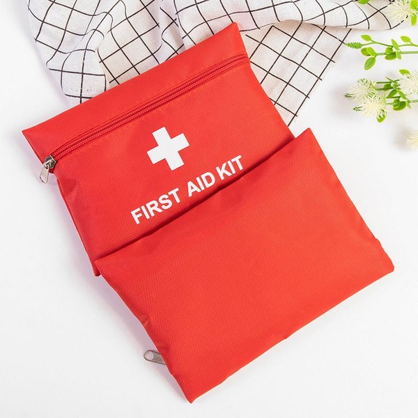 Red First-Aid Kit (25x16cm) - Travel Essential