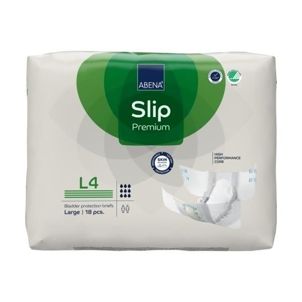 Abena Premium Nighttime Adult Diapers, Large (100-150cm Waist), 18 Count