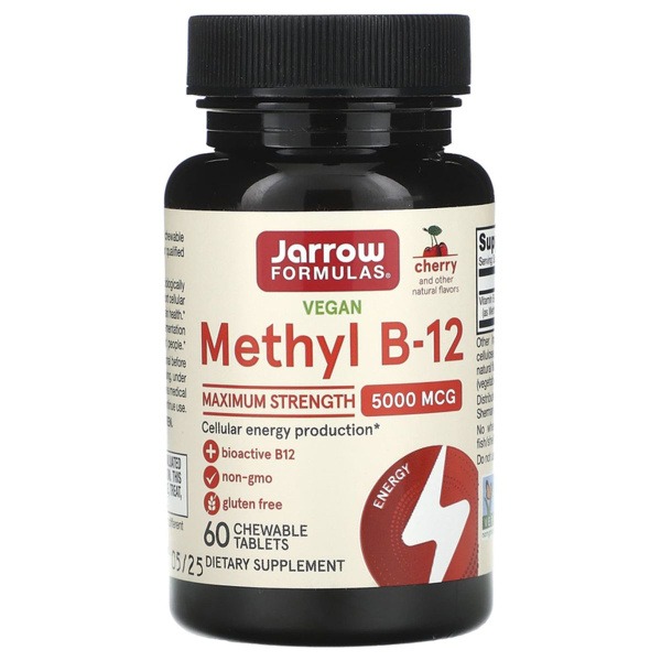 Cherry Flavored Vitamin B12 Gummies - 5000 mcg, 60 Count