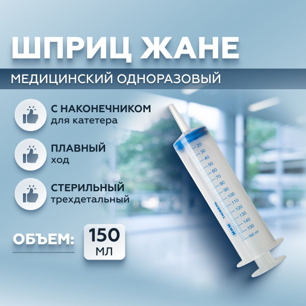 Sterile Jané Syringe: 150ml (2 Pack) - Medical, Culinary & Auto Uses