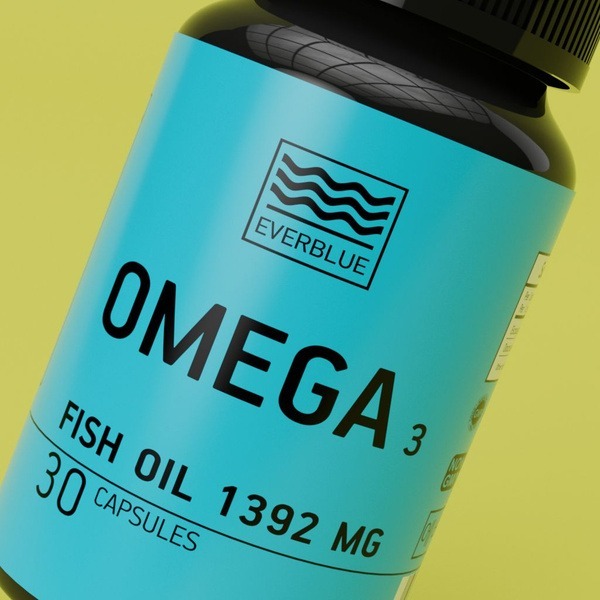 Everblue Omega-3 Fish Oil 1392mg (Switzerland) - For Beauty, Health & Energy