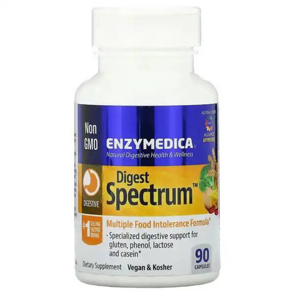 Enzymedica Digest Spectrum: Digestive Enzymes for Improved Digestion (90 Capsules)