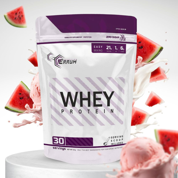 Ferrum Nutrition Whey Protein: Watermelon Ice Cream Flavor - 900g (30 Servings) for Weight Loss & Muscle Gain