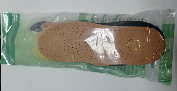 Leather Orthotic Insoles for Flat Feet (Sizes 39-40)