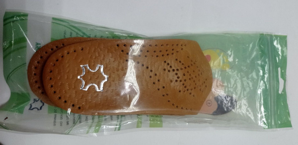 Leather Orthotic Insoles for Flat Feet & Arch Support (Sizes 35-36)