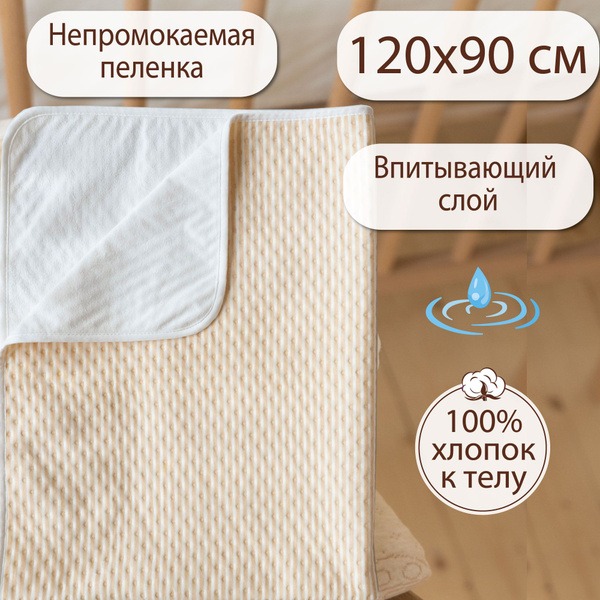 Reusable Waterproof Bed Pad for Incontinent Adults (120x90cm)