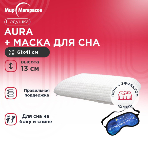 Aura Memory Foam Orthopedic Pillow: Neck Pain Relief & Better Sleep