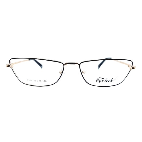 Prescription Eyeglasses with EYELOOK D024C1 Frame, Thin & Light 1.56 Lenses, Anti-Reflective & Hard Coating