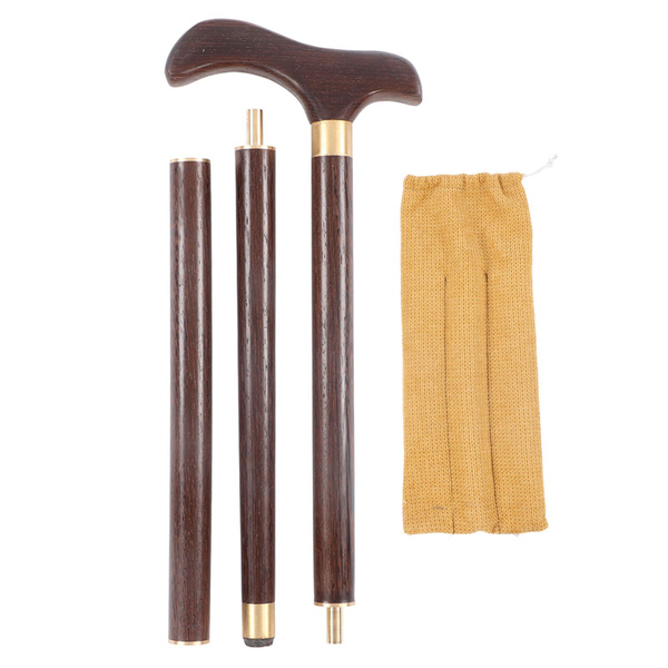 Ergonomic Walking Cane: Wenge Wood, Elegant & Senior-Friendly