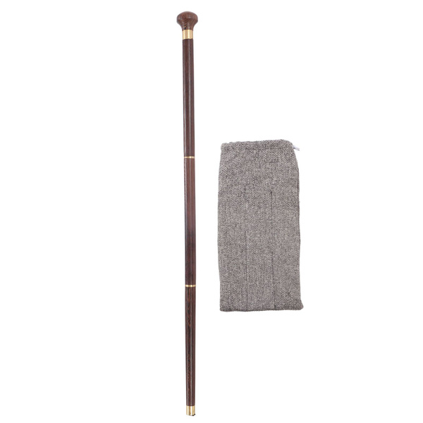 Wenge Wood Cane: Elegant, Ergonomic, & Removable for Seniors