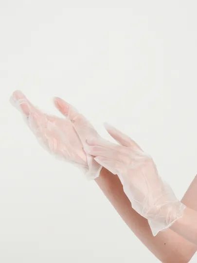 Vinyl Gloves, Disposable Medical Gloves, XL, 50-Pair Box for Cleaning