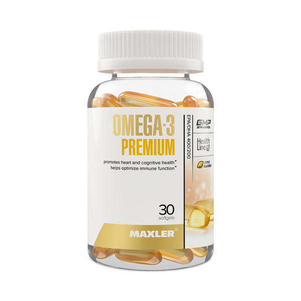 Maxler Omega-3 Premium Capsules (30 ct.) | High-Quality Omega-3 Fatty Acids