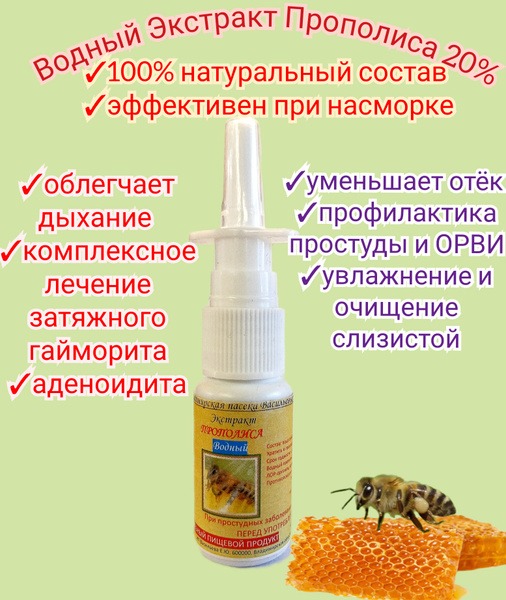 Propolis Nasal Spray (Water Extract) - 15ml Premium