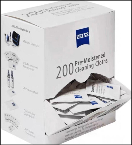 Zeiss Lens Cleaning Wipes - 200 Count Disposable Wipes for Glasses, Cameras, Phones & More